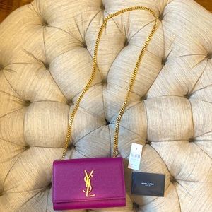 Saint Laurent Kate Purple Crossbody Bag